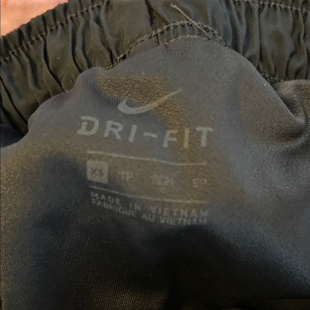 Nike Women's Charcoal Gray and White Running Shorts - Picture 2 of 5